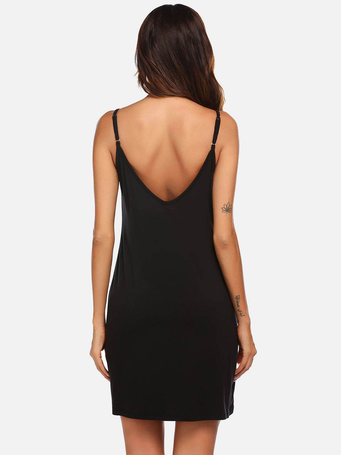 Scoop Neck Spaghetti Strap Lounge Dress - Velveta Studio