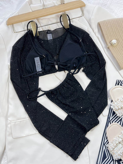 Glitter Three-Piece Swim Set - Velveta Studio