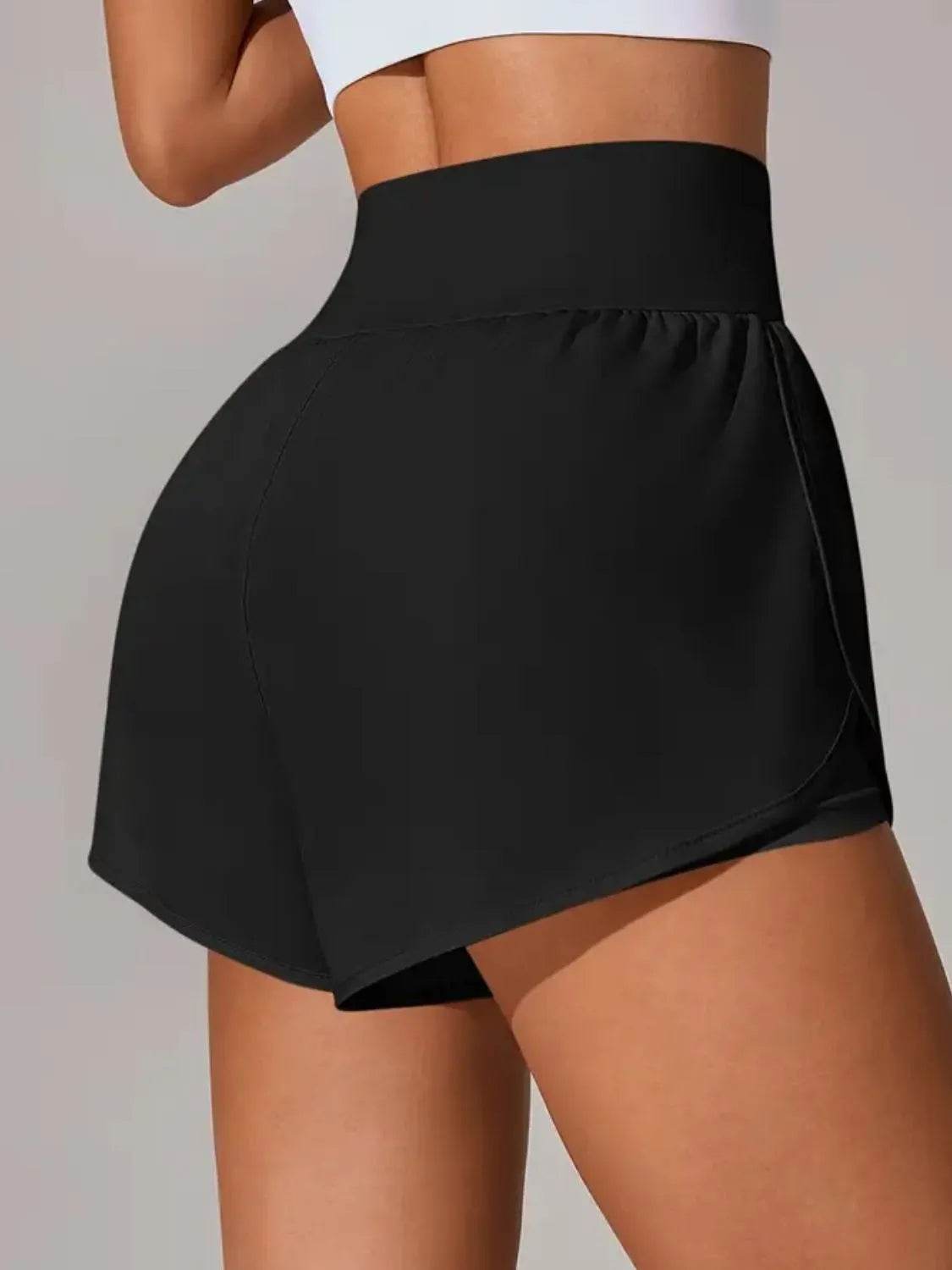 Pocketed High Waist Active Shorts - Velveta Studio