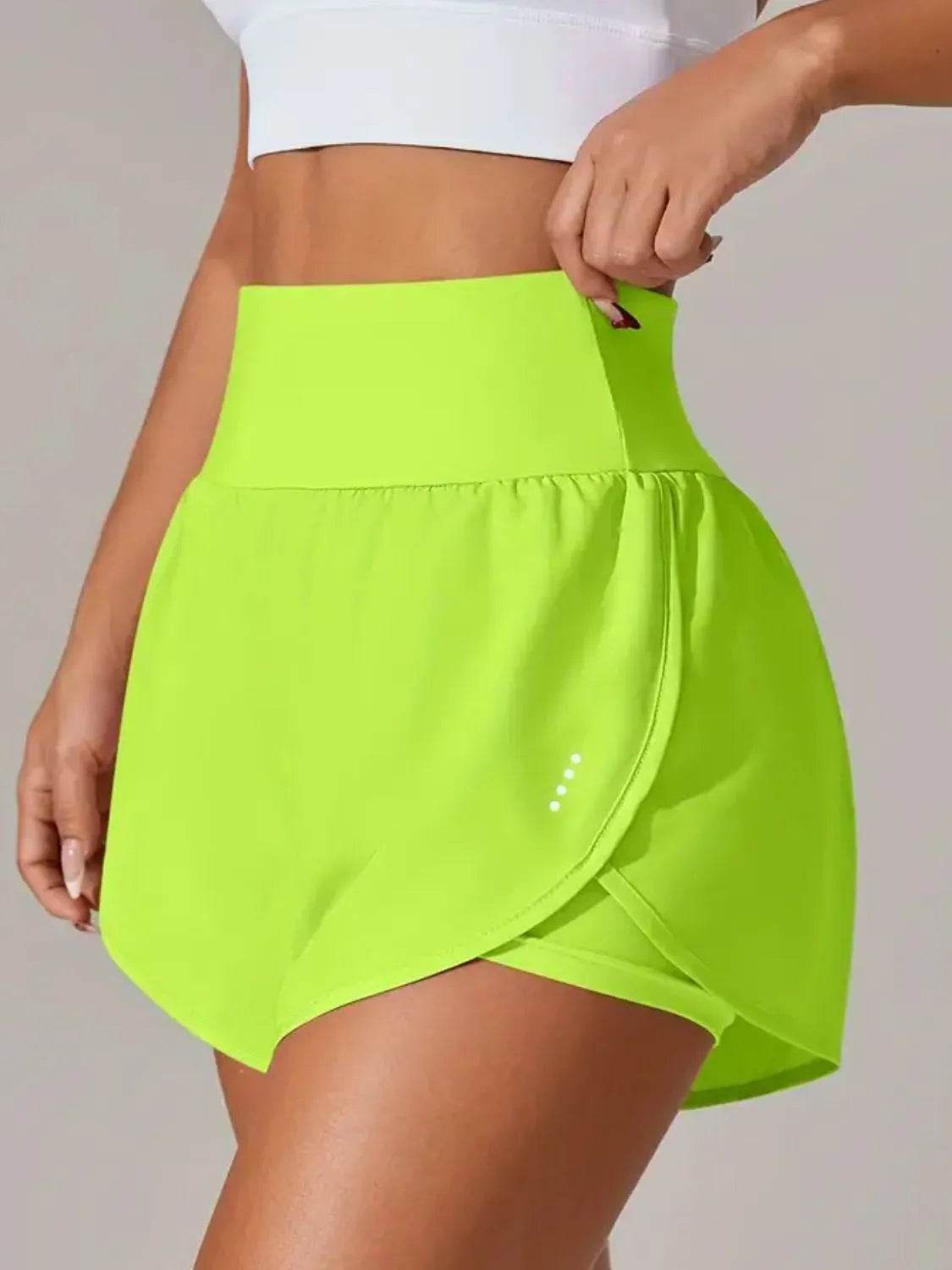 Pocketed High Waist Active Shorts - Velveta Studio