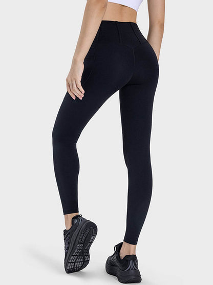 Millennia Pocketed High Waist Active Leggings - Velveta Studio