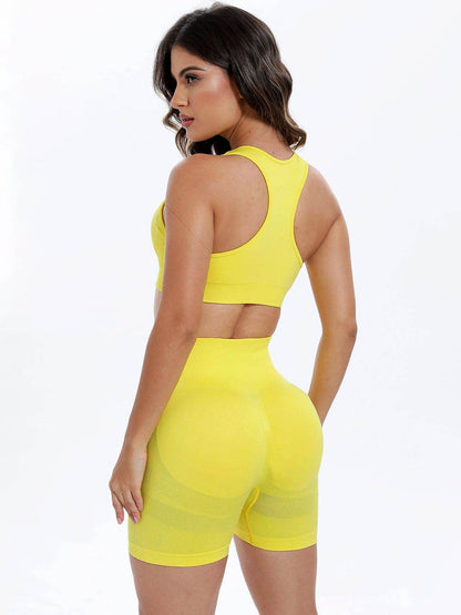 Scoop Neck Wide Strap Top and Shorts Active Set - Velveta Studio