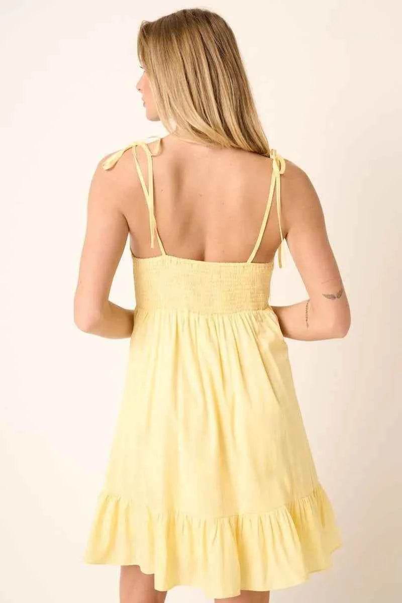 Mittoshop Ruched Detail Spaghetti Tie Mini Dress - Velveta Studio