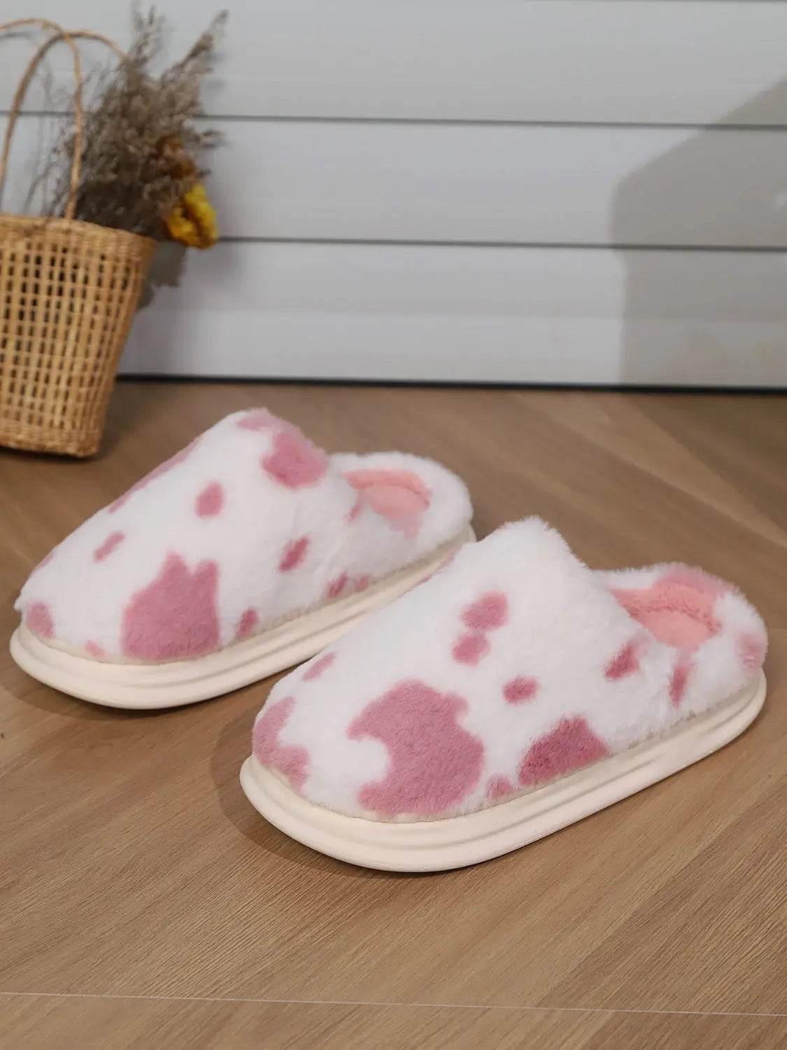 Animal Print Faux Fur Slippers - Velveta Studio