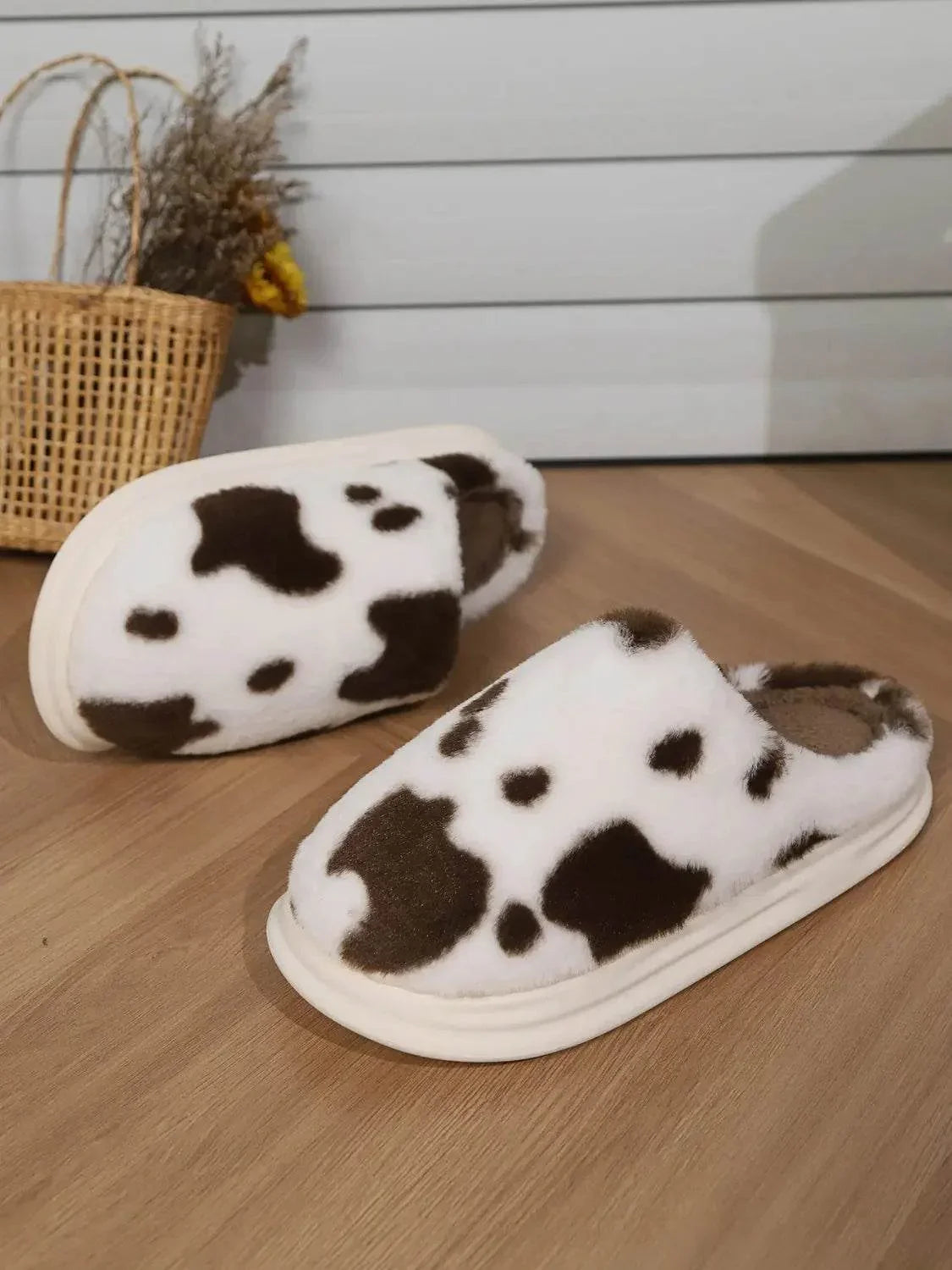 Animal Print Faux Fur Slippers - Velveta Studio