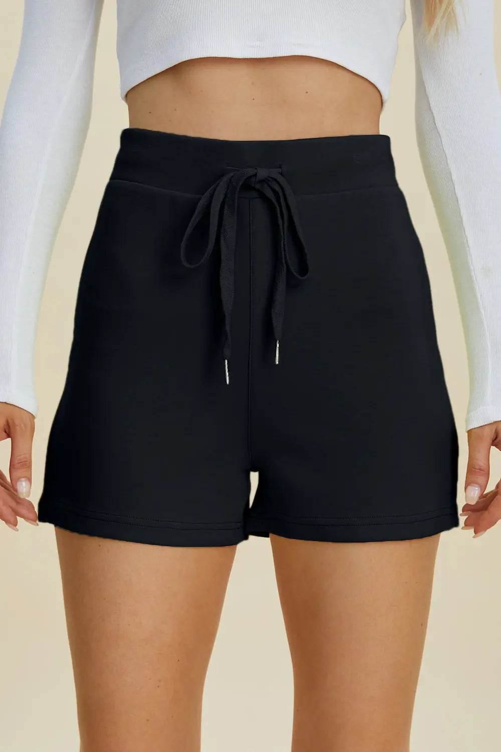 Basic Bae Full Size Air Scuba Drawstring High Waist Shorts - Velveta Studio