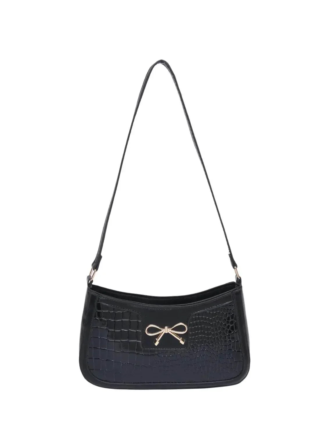 Bow PU Leather Shoulder Bag - Velveta Studio