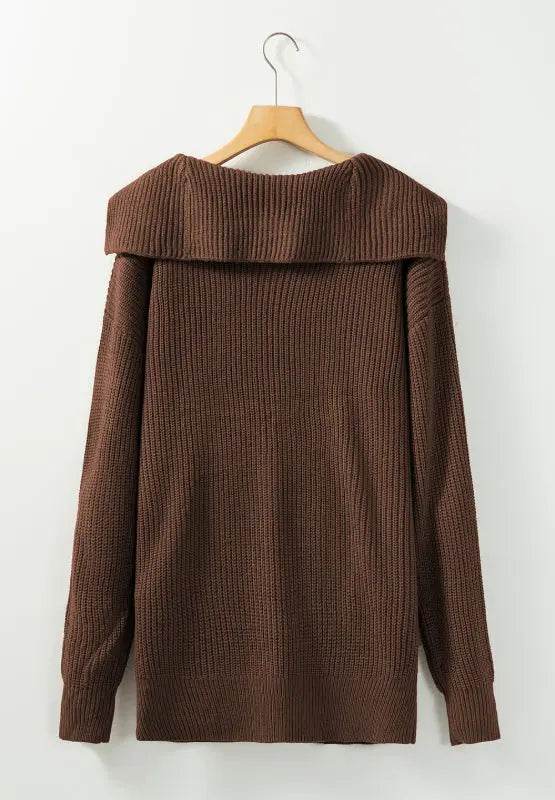 Button Down Collared Neck Cardigan - Velveta Studio