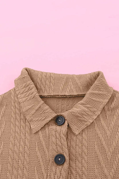 Button Up Drop Shoulder Jacket - Velveta Studio