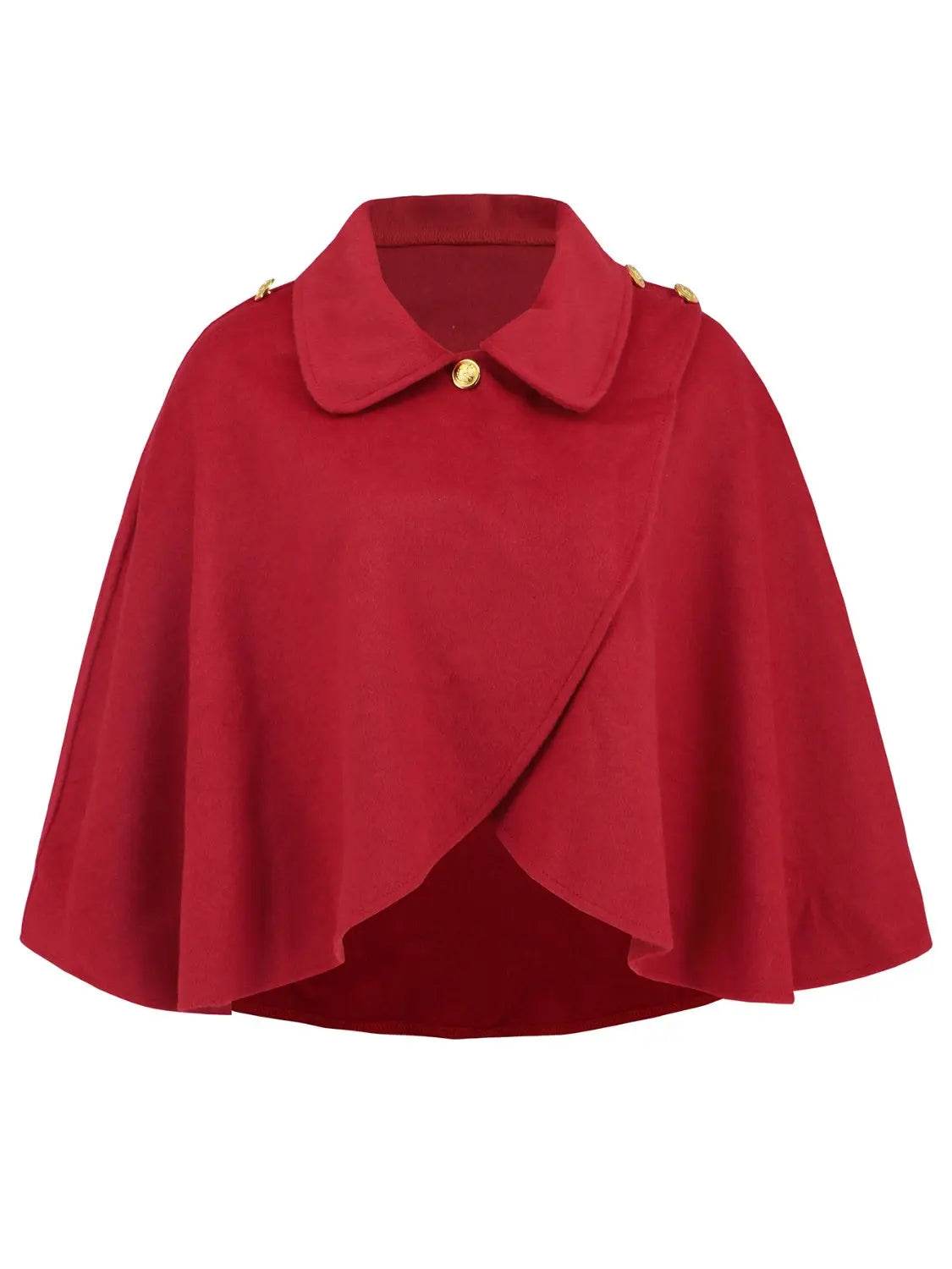 Collared Neck Cropped Cape - Velveta Studio