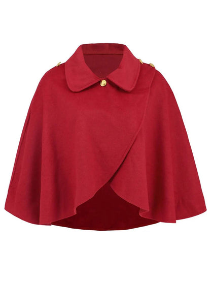 Collared Neck Cropped Cape - Velveta Studio