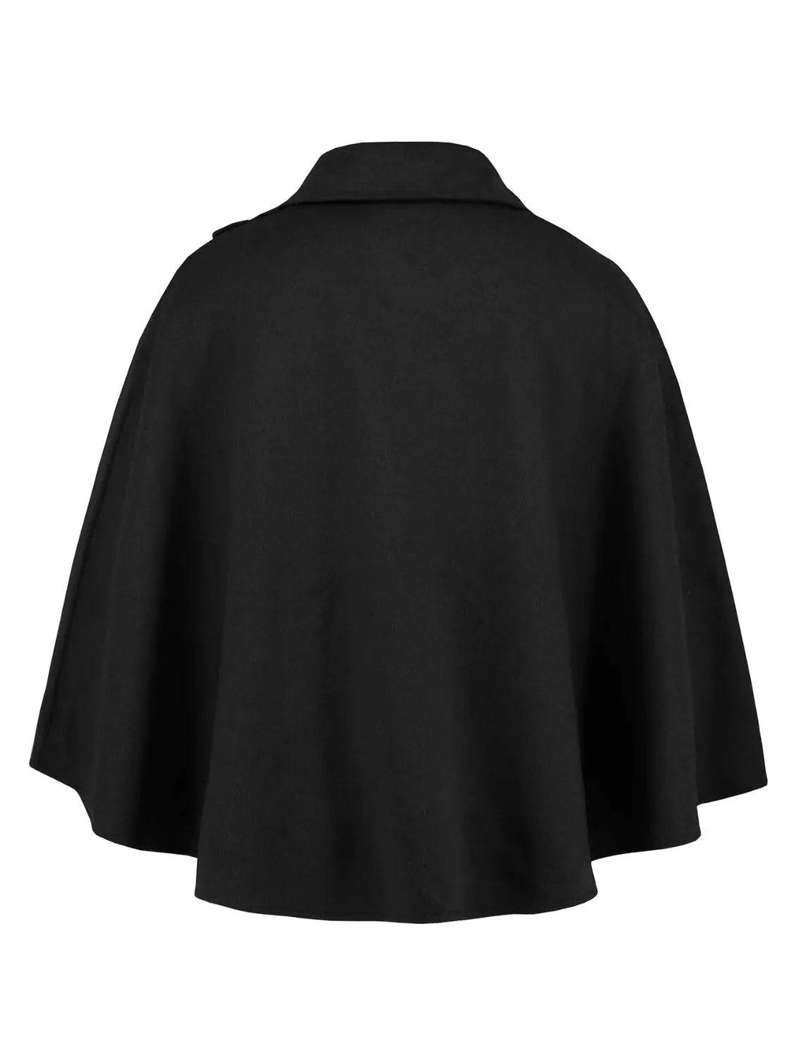 Collared Neck Cropped Cape - Velveta Studio