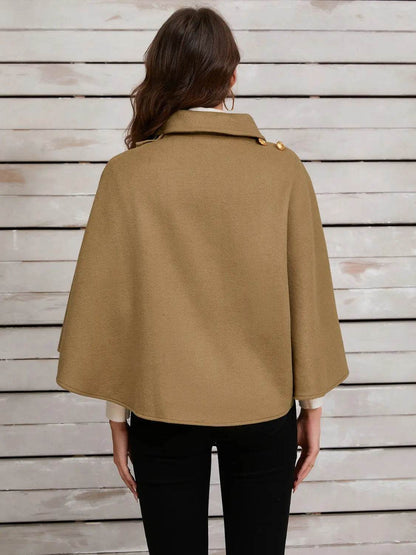 Collared Neck Cropped Cape - Velveta Studio