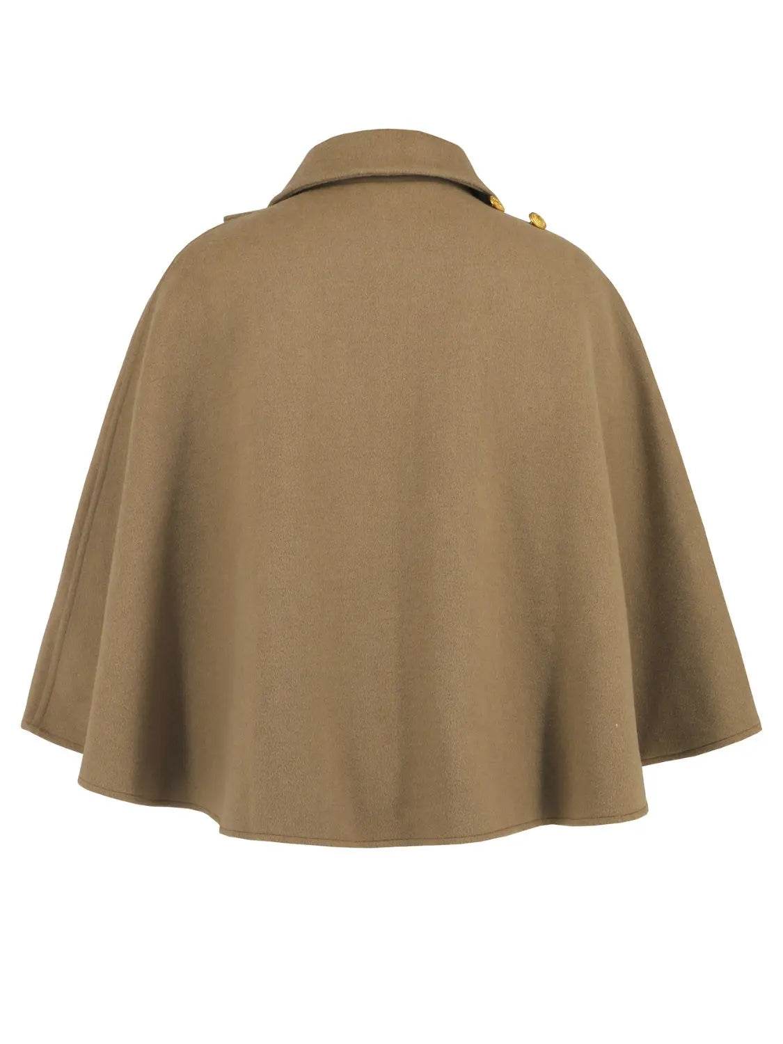 Collared Neck Cropped Cape - Velveta Studio