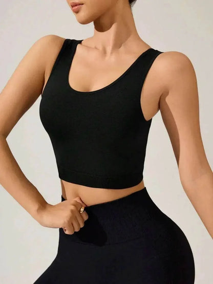 Crisscross Active Cropped Tank Top - Velveta Studio