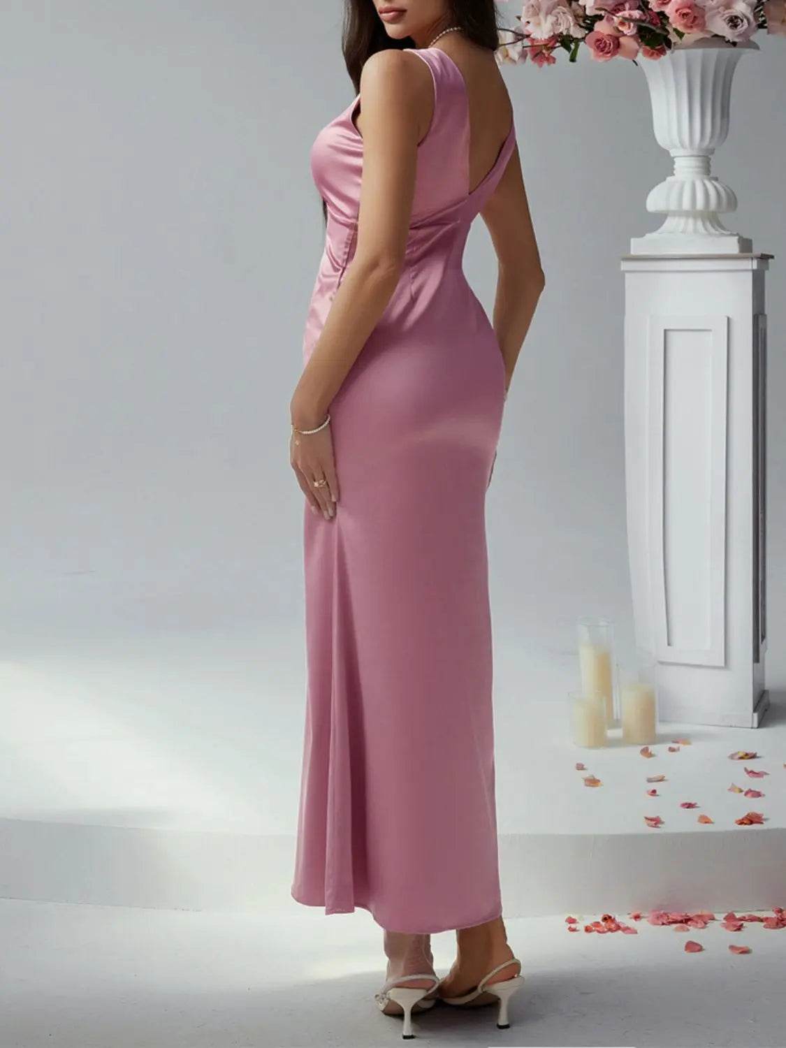 Devine Plunge Sleeveless Maxi Dress - Velveta Studio