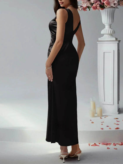 Devine Plunge Sleeveless Maxi Dress - Velveta Studio
