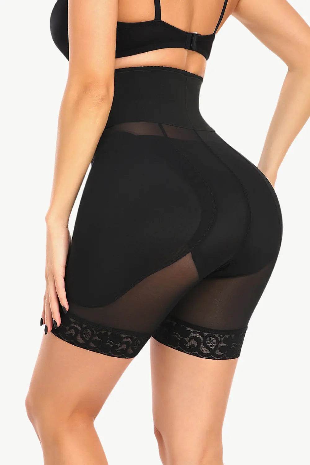 Full Size Breathable Lace Trim Shaping Shorts - Velveta Studio