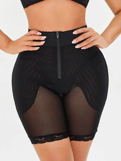 Full Size High-Waisted Lace Trim Shaping Shorts - Velveta Studio