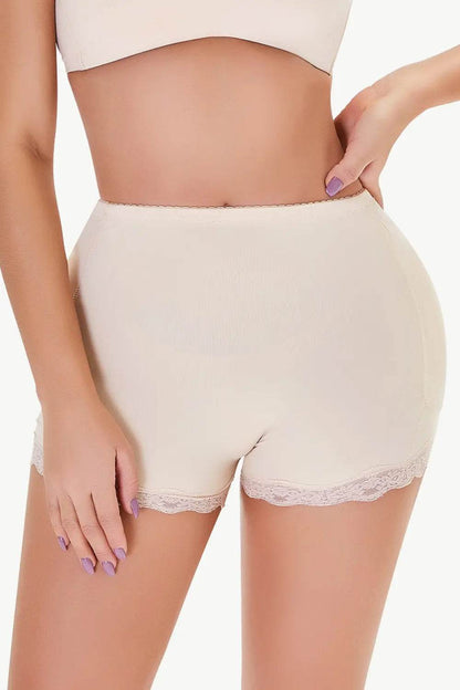 Full Size Lace Trim Shaping Shorts - Velveta Studio