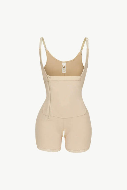 Full Size Side Zipper Under-Bust Shaping Bodysuit - Velveta Studio