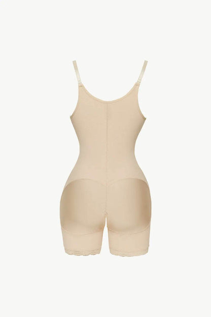 Full Size Side Zipper Under-Bust Shaping Bodysuit - Velveta Studio