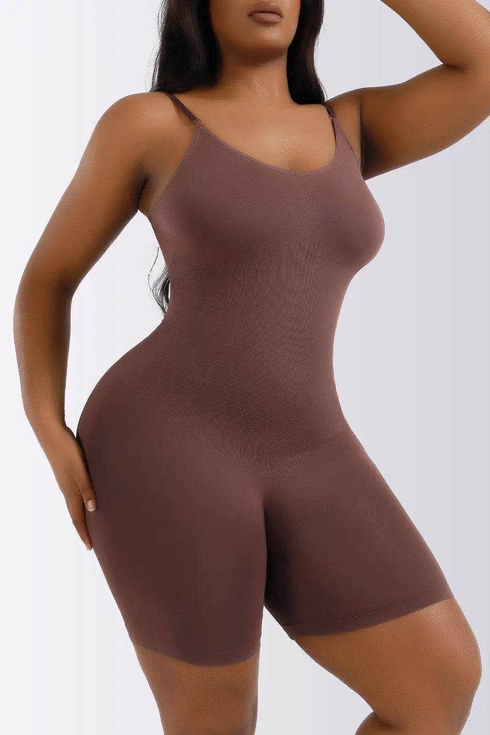 Full Size Spaghetti Strap Shaping Romper - Velveta Studio