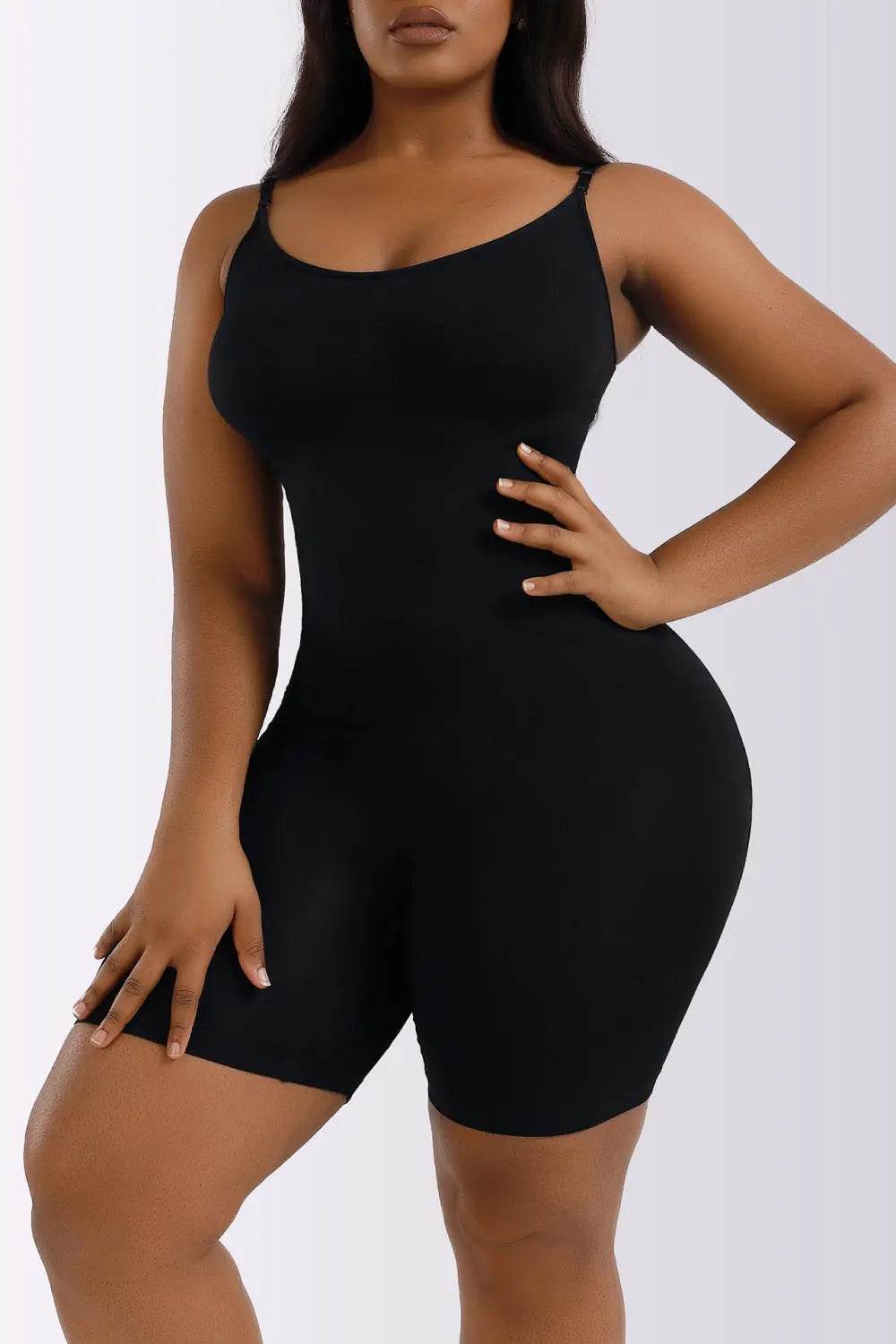Full Size Spaghetti Strap Shaping Romper - Velveta Studio
