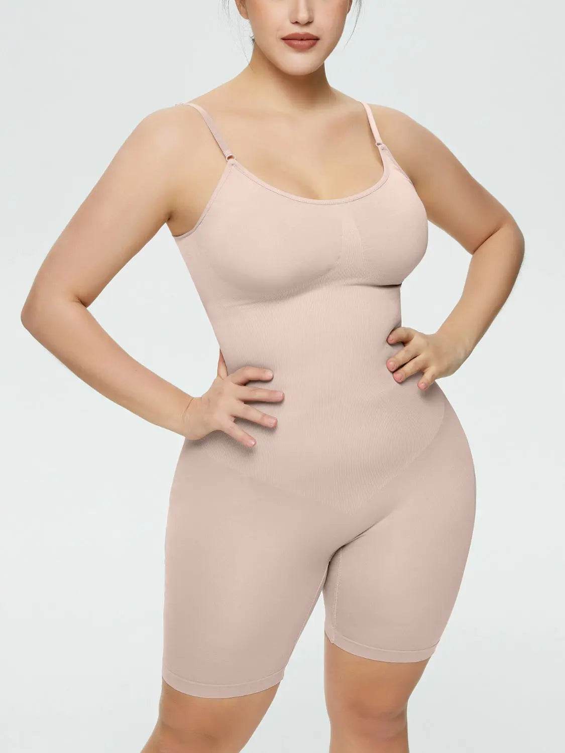 Full Size Spaghetti Strap Shaping Romper - Velveta Studio