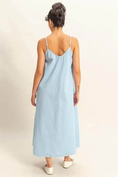 HYFVE Dyed V-Neck Loose Dress - Velveta Studio