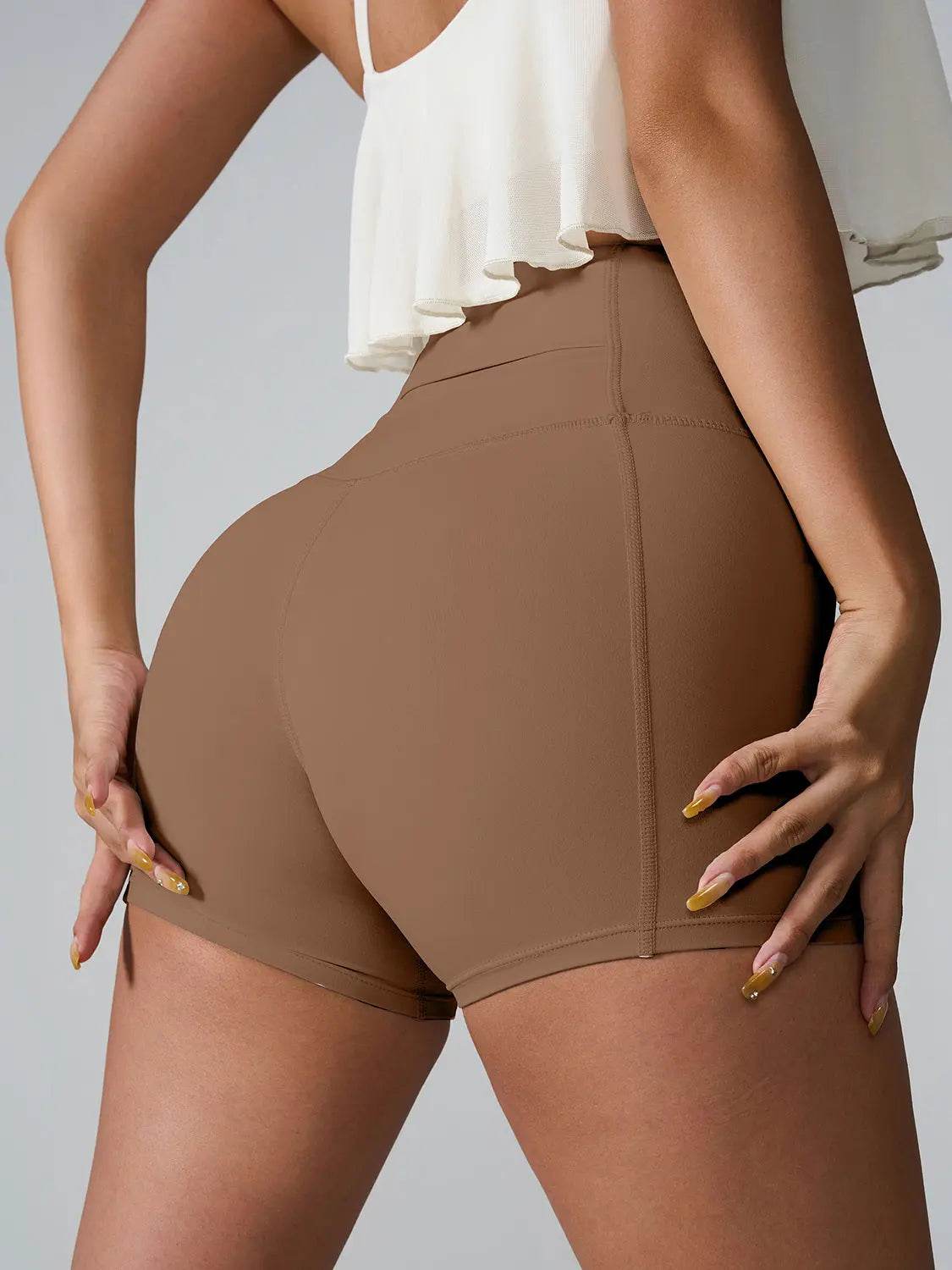 High Waist Active Shorts - Velveta Studio