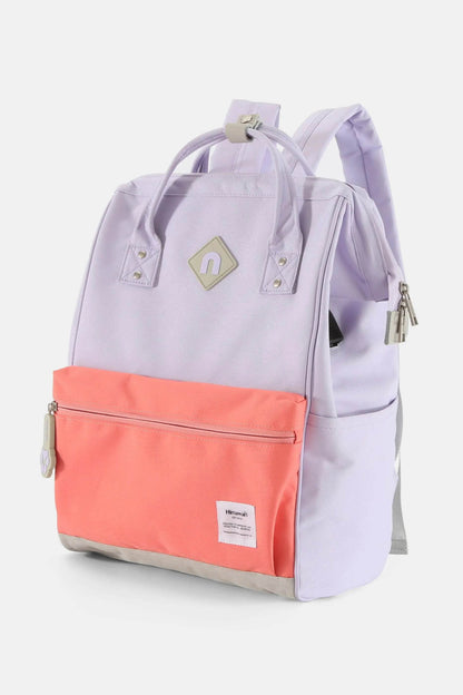 Himawari Contrast Waterproof Backpack Bag with External USB Port - Velveta Studio