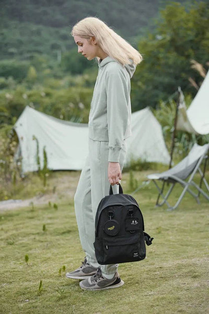 Himawari Waterproof Canvas Backpack Bag with Removable Coin Purse - Velveta Studio