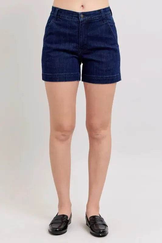 High Waist Denim Shorts - Velveta Studio