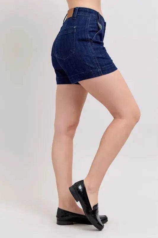 High Waist Denim Shorts - Velveta Studio