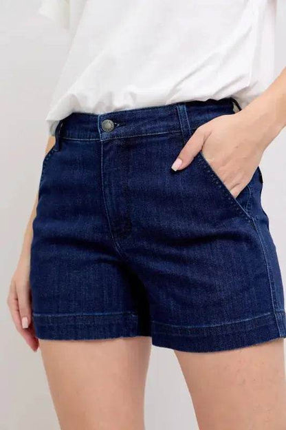 High Waist Denim Shorts - Velveta Studio