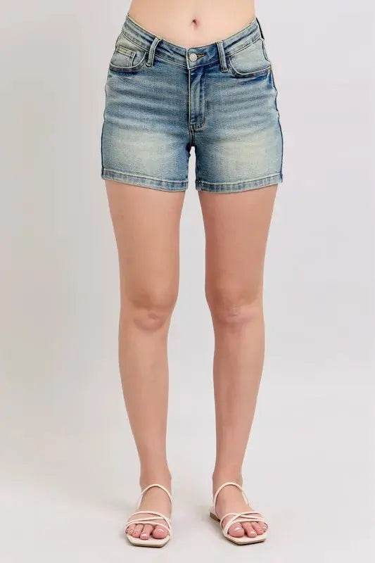 V-Front Vintage Wash Shorts - Velveta Studio