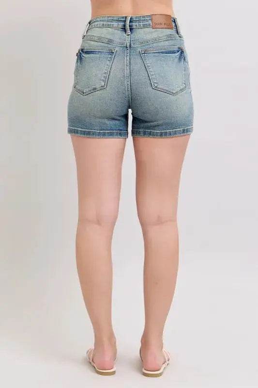 V-Front Vintage Wash Shorts - Velveta Studio