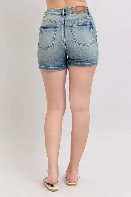 V-Front Vintage Wash Shorts - Velveta Studio