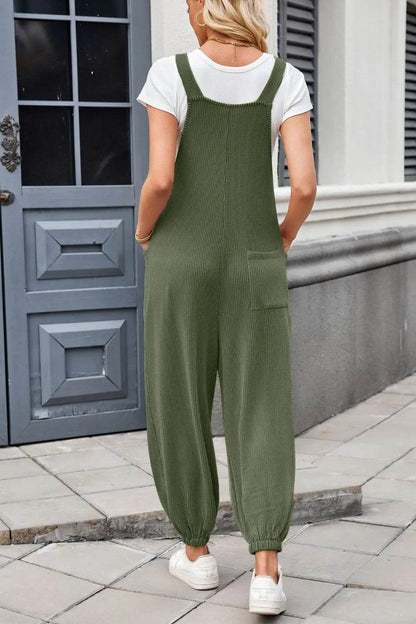 Lovelet Knotted Strap Overalls with Pockets - Velveta Studio