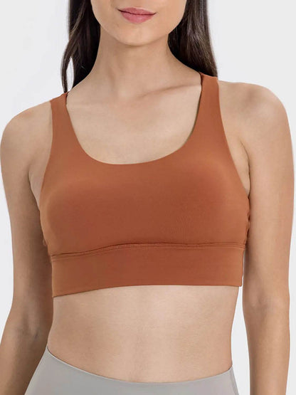 Millennia Crisscross Scoop Neck Active Tank - Velveta Studio