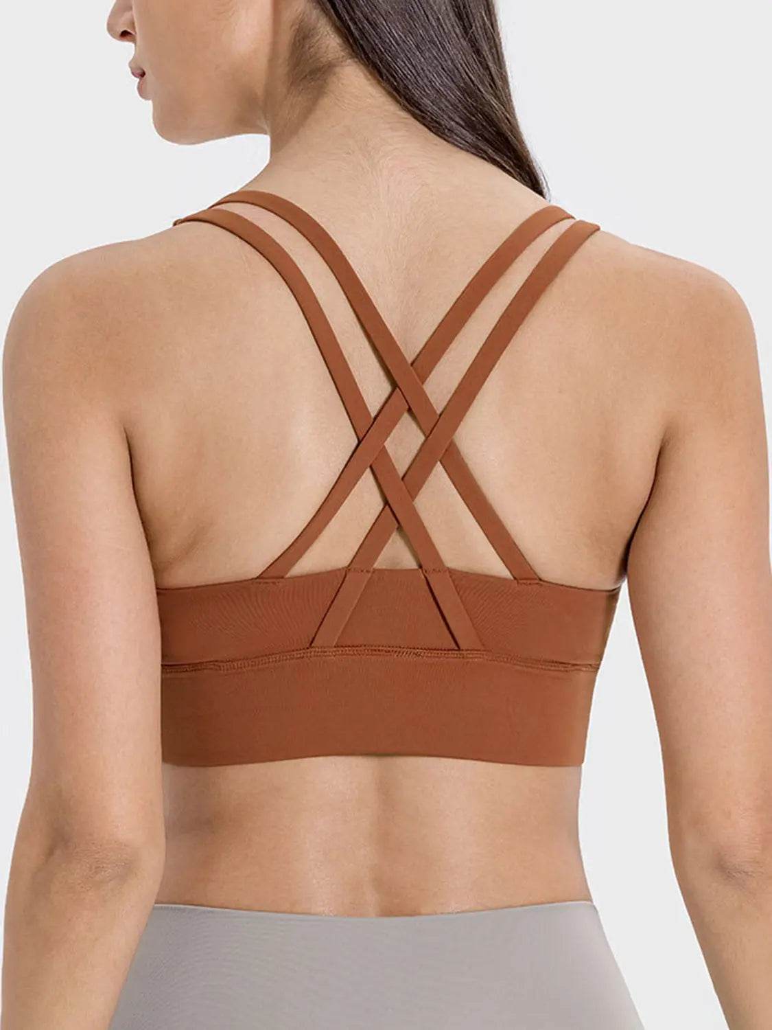 Millennia Crisscross Scoop Neck Active Tank - Velveta Studio