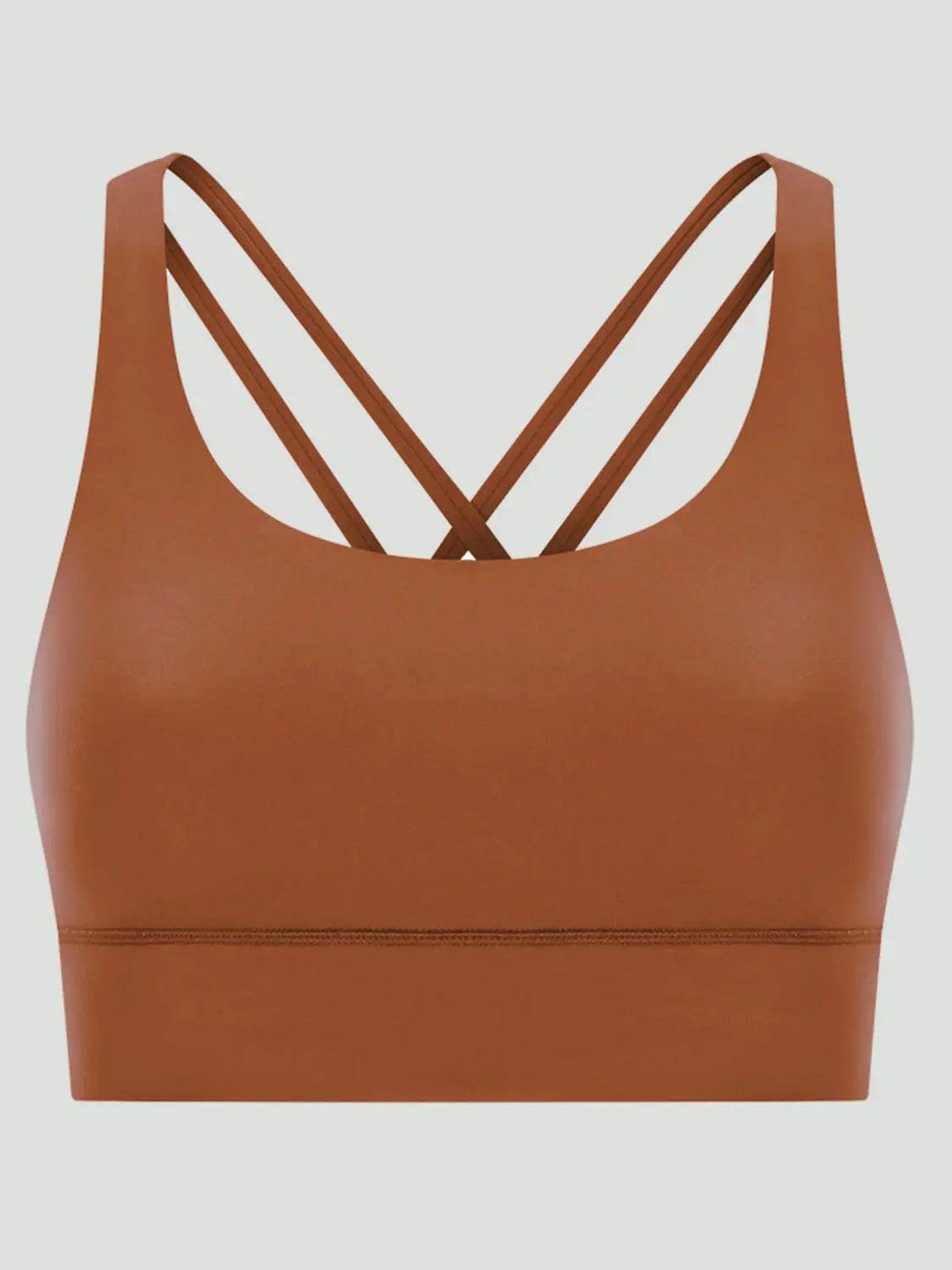 Millennia Crisscross Scoop Neck Active Tank - Velveta Studio