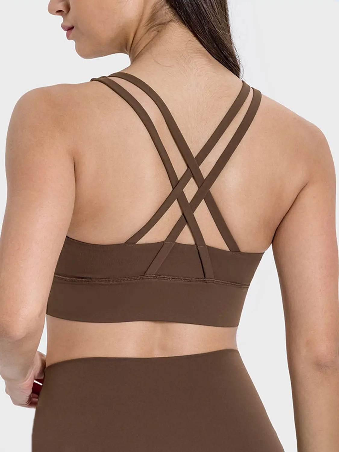 Millennia Crisscross Scoop Neck Active Tank - Velveta Studio