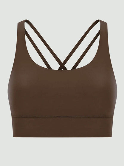 Millennia Crisscross Scoop Neck Active Tank - Velveta Studio