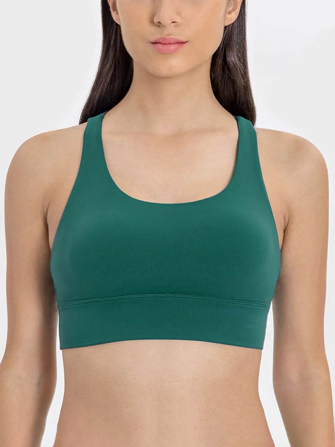 Millennia Crisscross Scoop Neck Active Tank - Velveta Studio