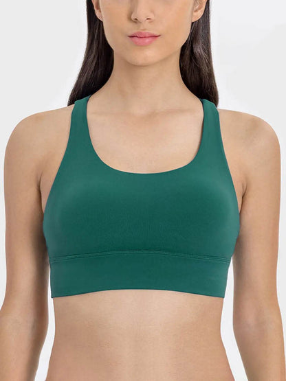 Millennia Crisscross Scoop Neck Active Tank - Velveta Studio