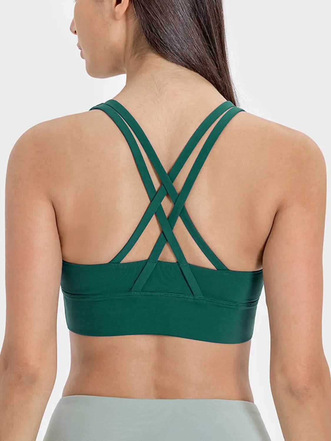 Millennia Crisscross Scoop Neck Active Tank - Velveta Studio