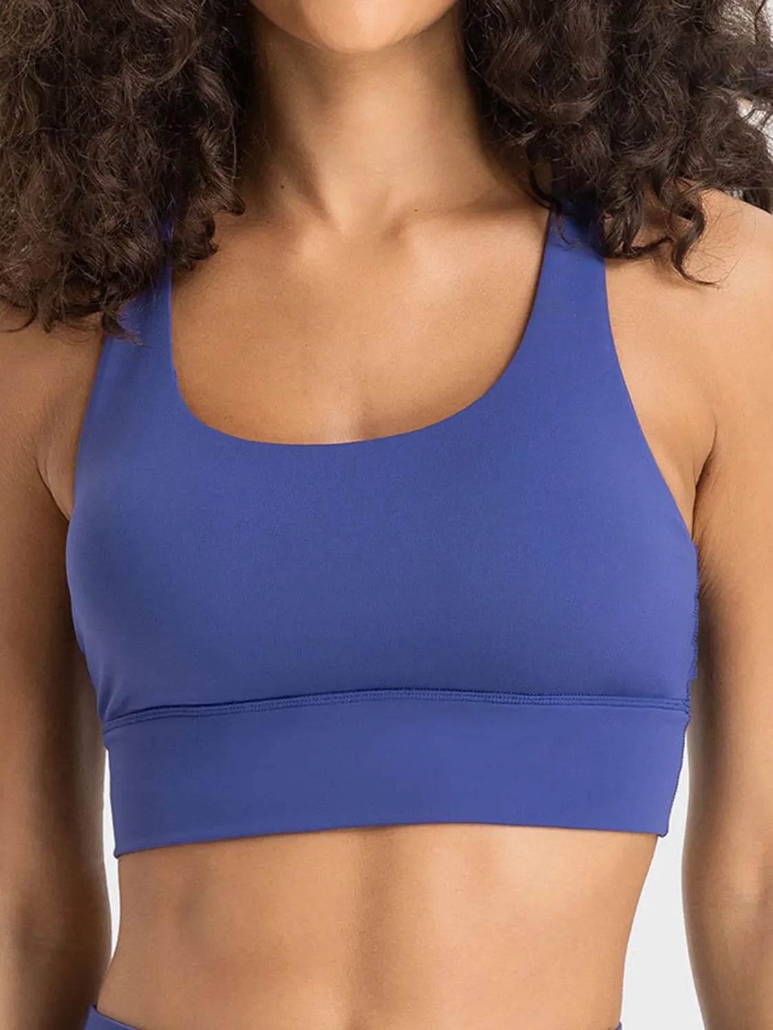 Millennia Crisscross Scoop Neck Active Tank - Velveta Studio