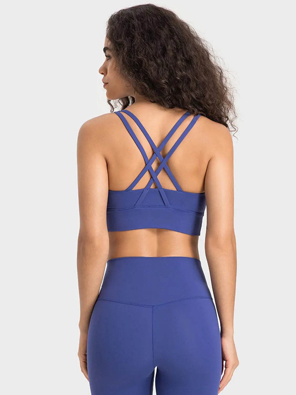 Millennia Crisscross Scoop Neck Active Tank - Velveta Studio
